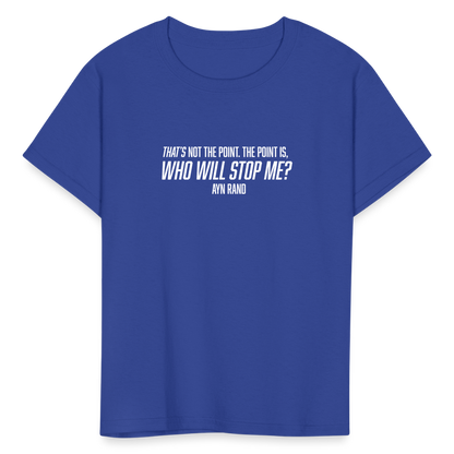 Ayn Rand Quote | Youth Tee - royal blue