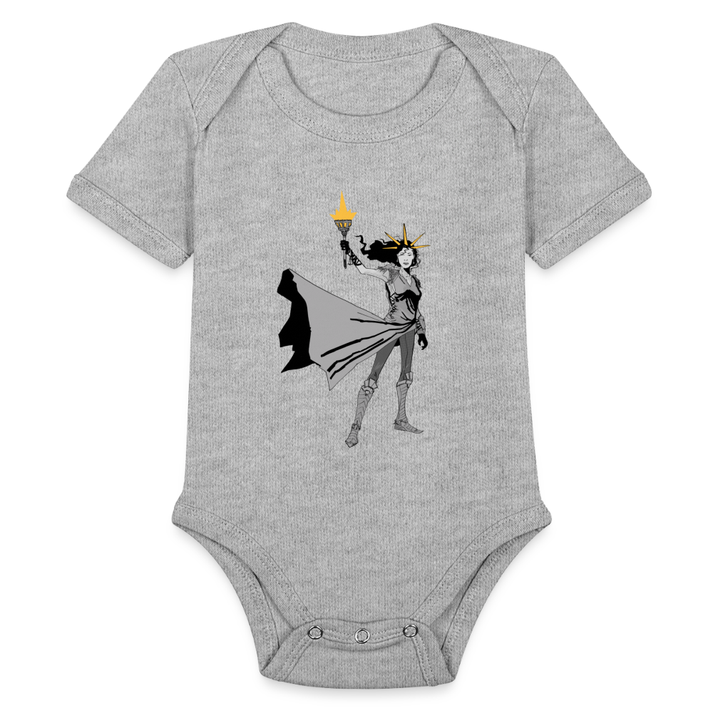 Liberty Hero | Baby Onesie - heather grey