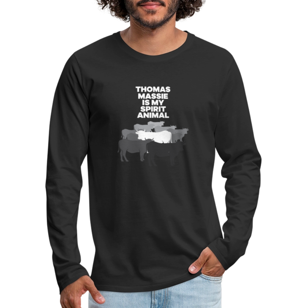 Thomas Massie Is My Spirit Animal | Men's Long Sleeve Tee - black