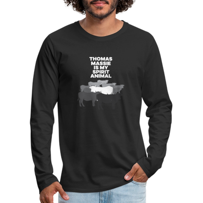 Thomas Massie Is My Spirit Animal | Men's Long Sleeve Tee - black