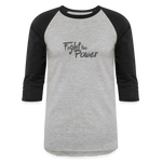 Fight the Power | Baseball Tee - heather gray/black