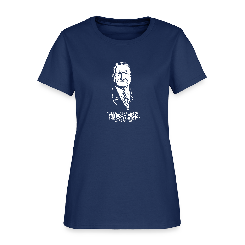 Ludwig von Mises Quote | Women's Tee -  blue dusk