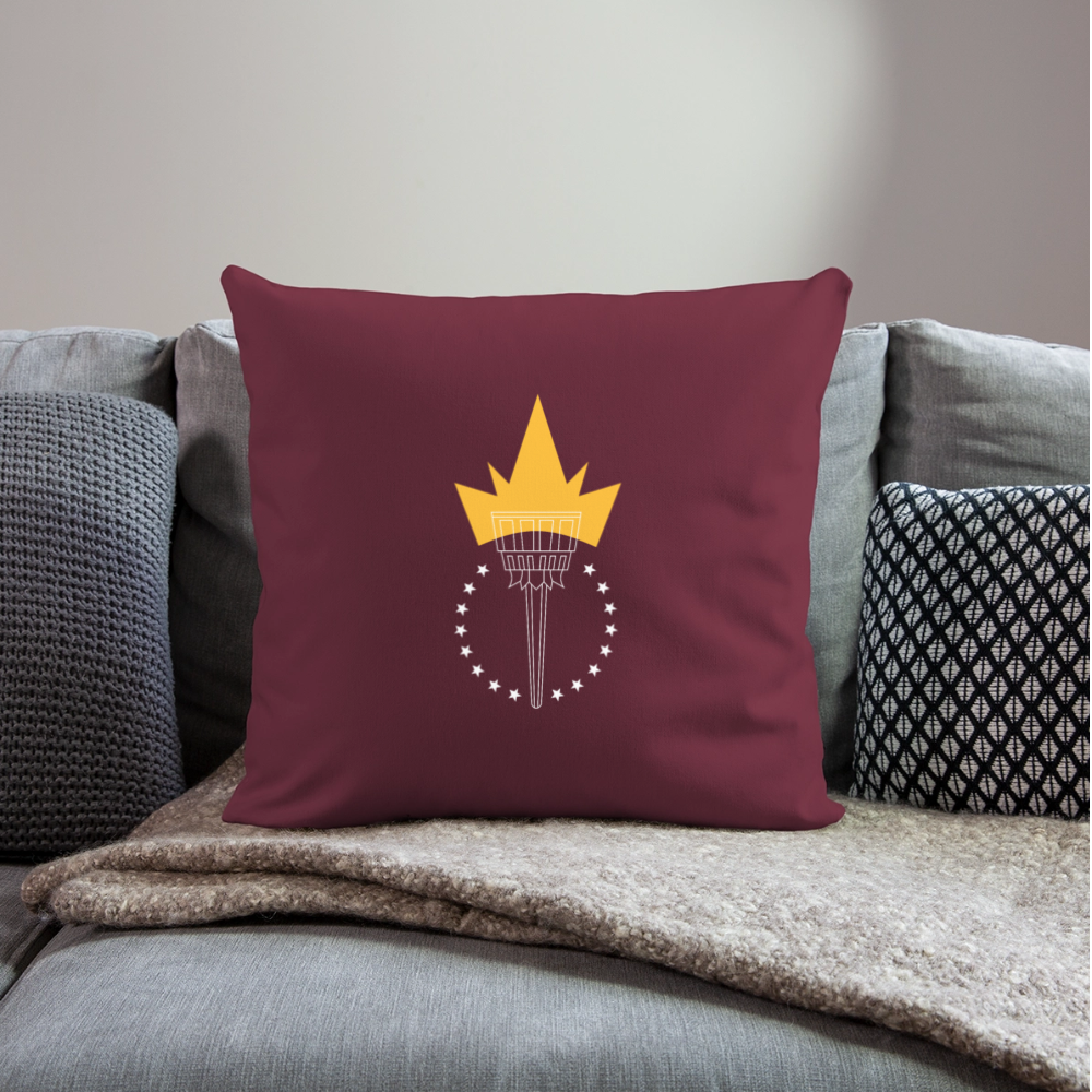 Freedom Torch | Throw Pillow Cover - burgundy