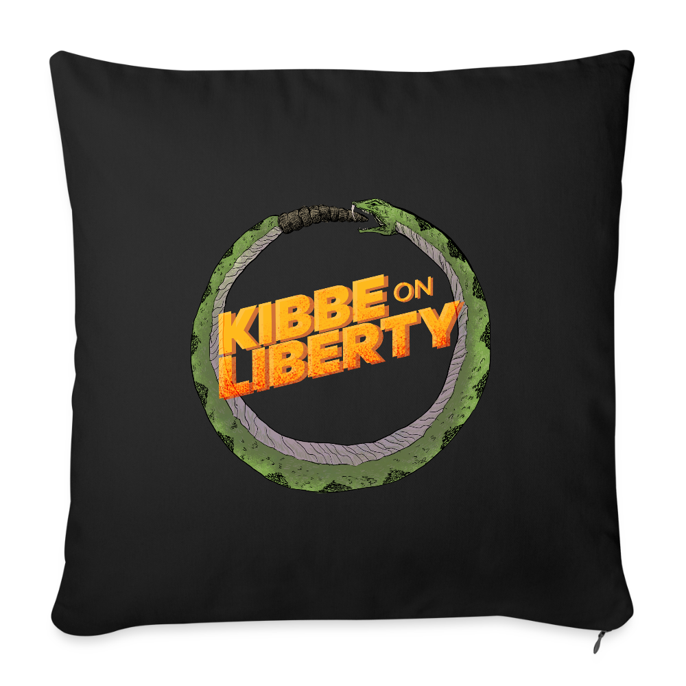 Kibbe on Liberty | Throw Pillow Cover - black