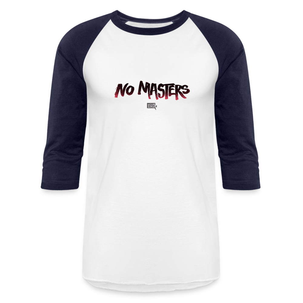 No Masters | Baseball Tee - white/navy