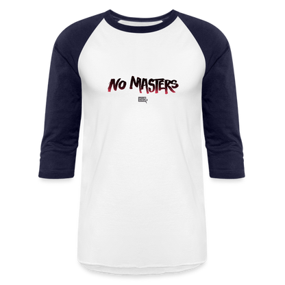 No Masters | Baseball Tee - white/navy