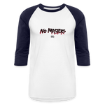 No Masters | Baseball Tee - white/navy