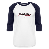 No Masters | Baseball Tee - white/navy