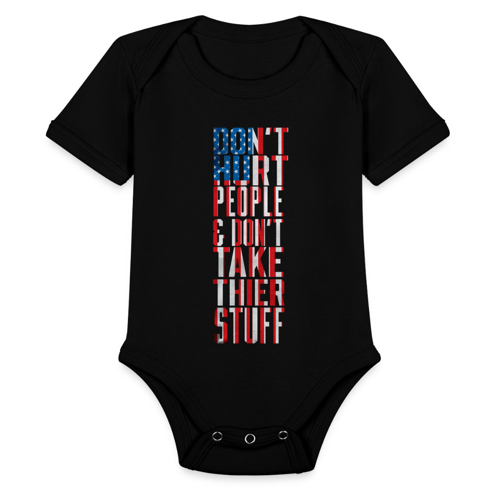 Don't Hurt People | Flag | Baby Onesie - black