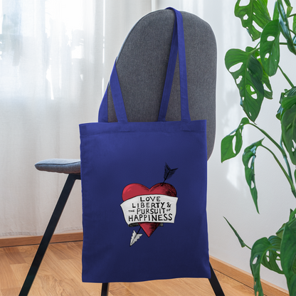 Love, Liberty | Tote Bag - royal blue