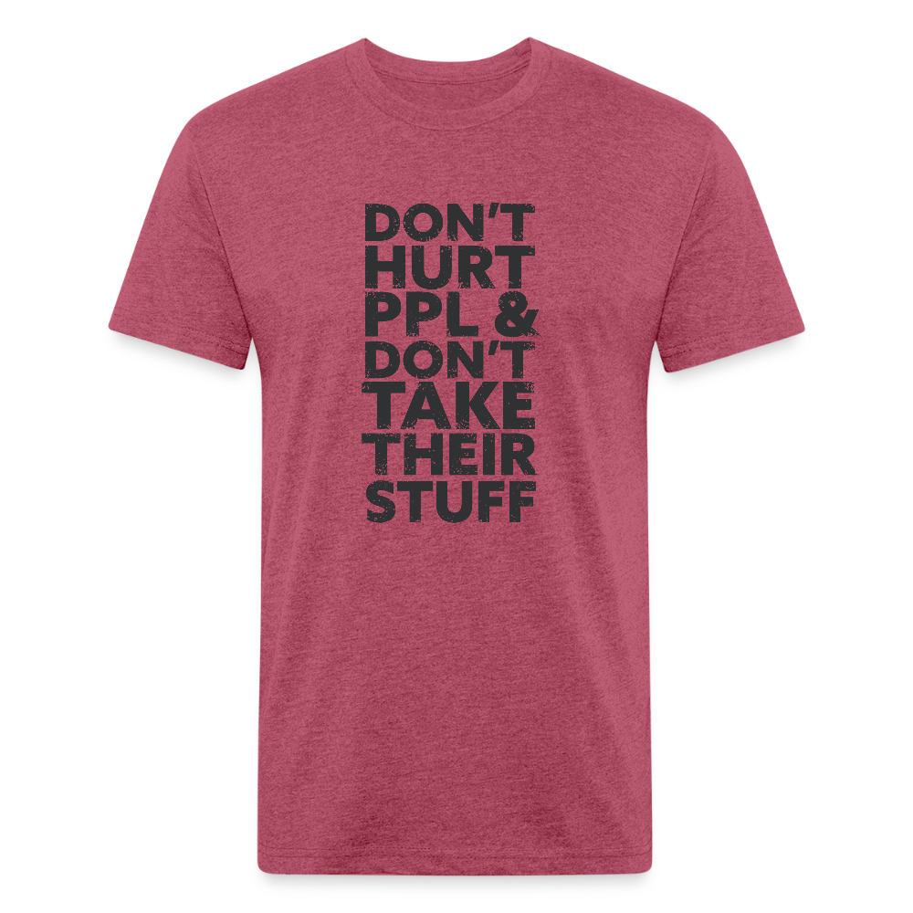 Don't Hurt People | Men's Tee - heather burgundy