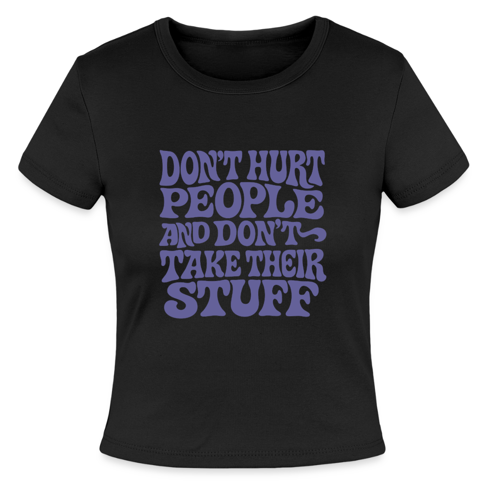 Don't Hurt People | Retro | Women's Crop Tee - black