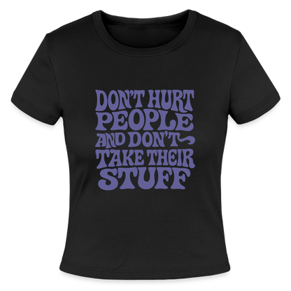 Don't Hurt People | Retro | Women's Crop Tee - black