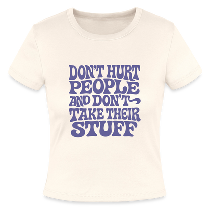 Don't Hurt People | Retro | Women's Crop Tee - natural