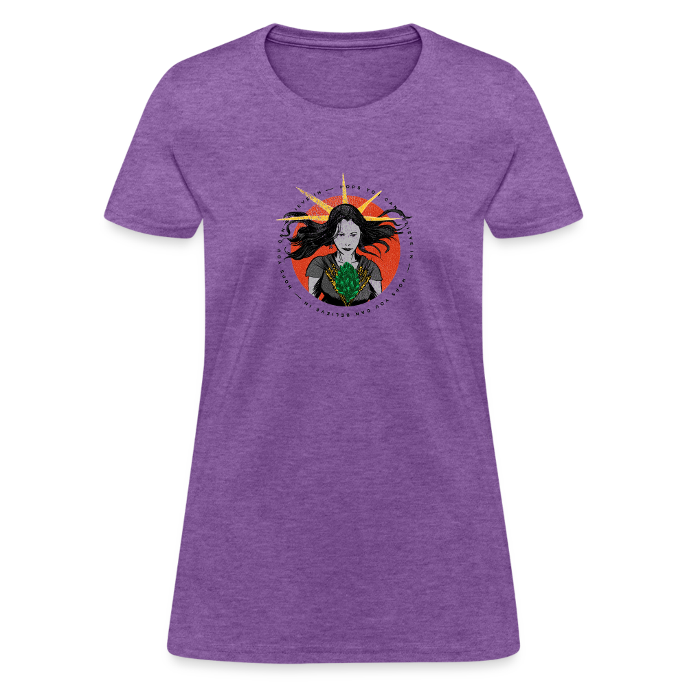 Hops You Can Believe In | Women's Tee - purple heather