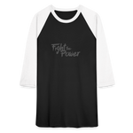 Fight the Power | Baseball Tee - black/white