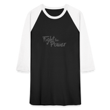 Fight the Power | Baseball Tee - black/white