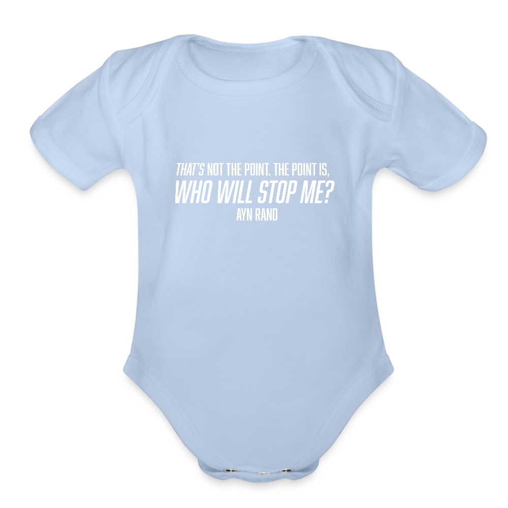 Ayn Rand Quote | Baby Onesie - sky