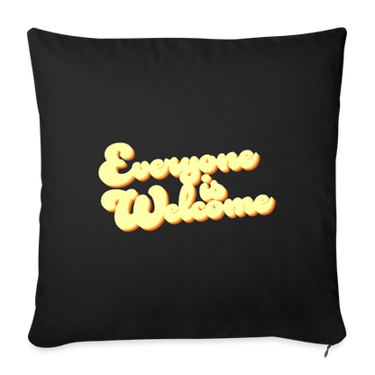 Everyone is Welcome | Throw Pillow Cover - black
