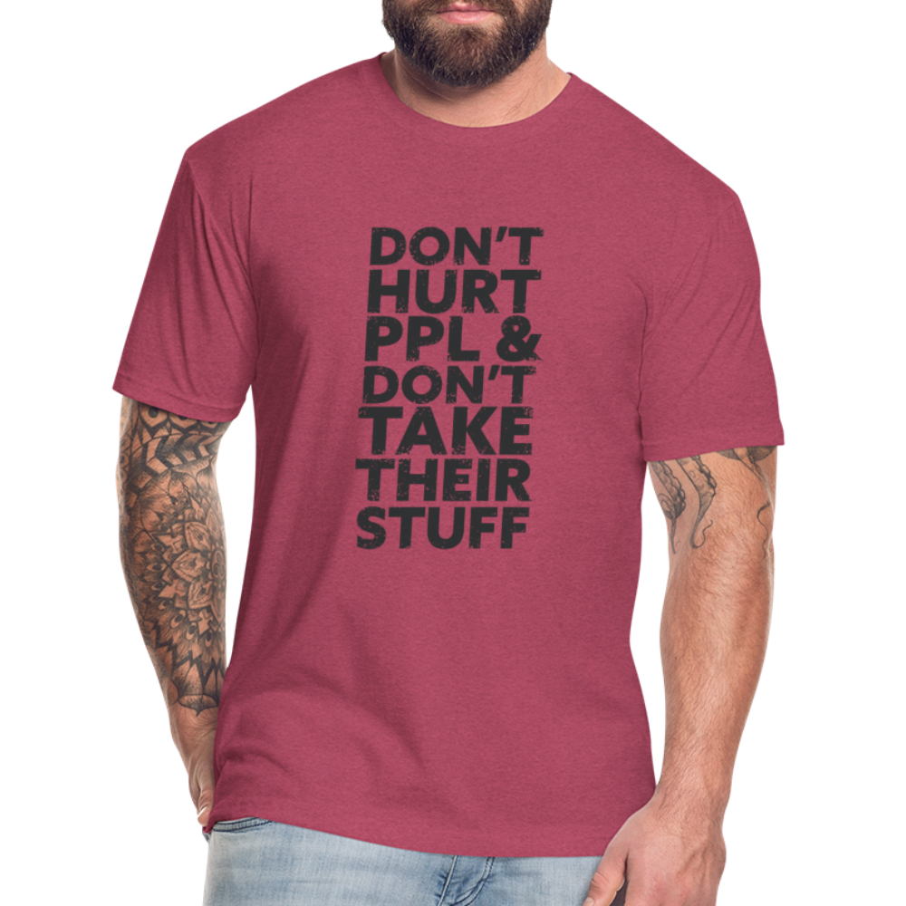 Don't Hurt People | Men's Tee - heather burgundy