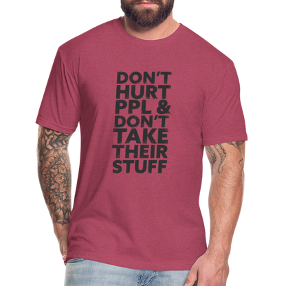 Don't Hurt People | Men's Tee - heather burgundy