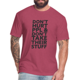 Don't Hurt People | Men's Tee - heather burgundy