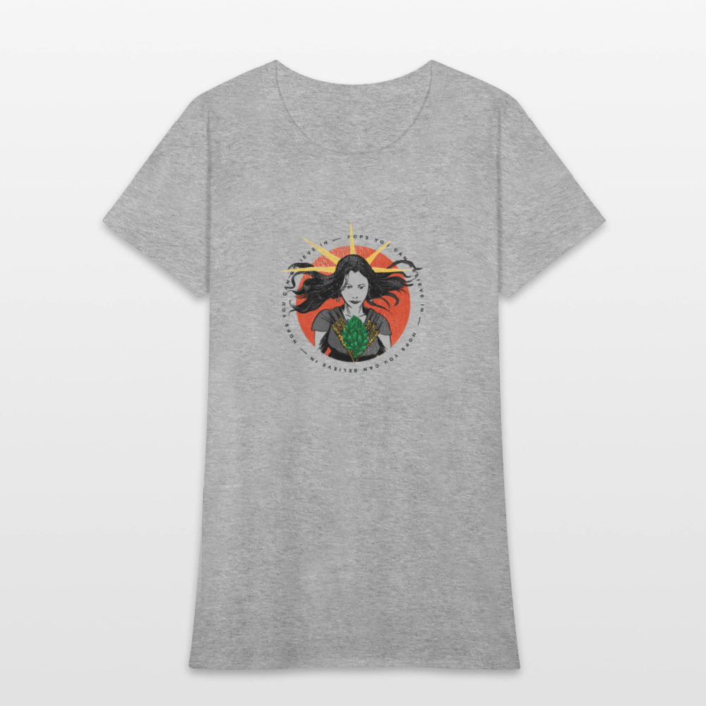 Hops You Can Believe In | Women's Tee - heather gray