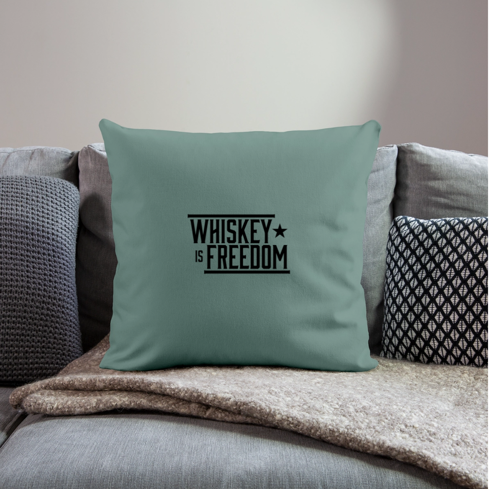 Whiskey is Freedom | Throw Pillow Cover - cypress green