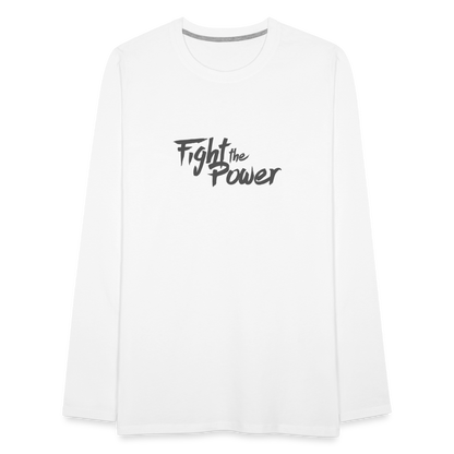 Fight the Power | Men's Long Sleeve Tee - white