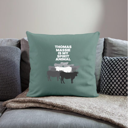 Thomas Massie Is My Spirit Animal | Throw Pillow Cover - cypress green