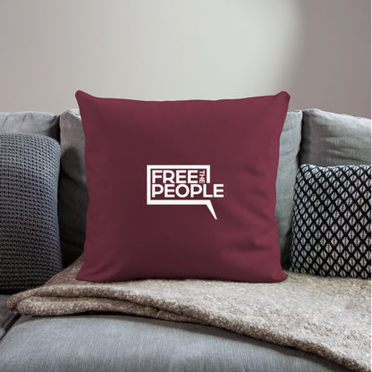 Free the People | Throw Pillow Cover - burgundy