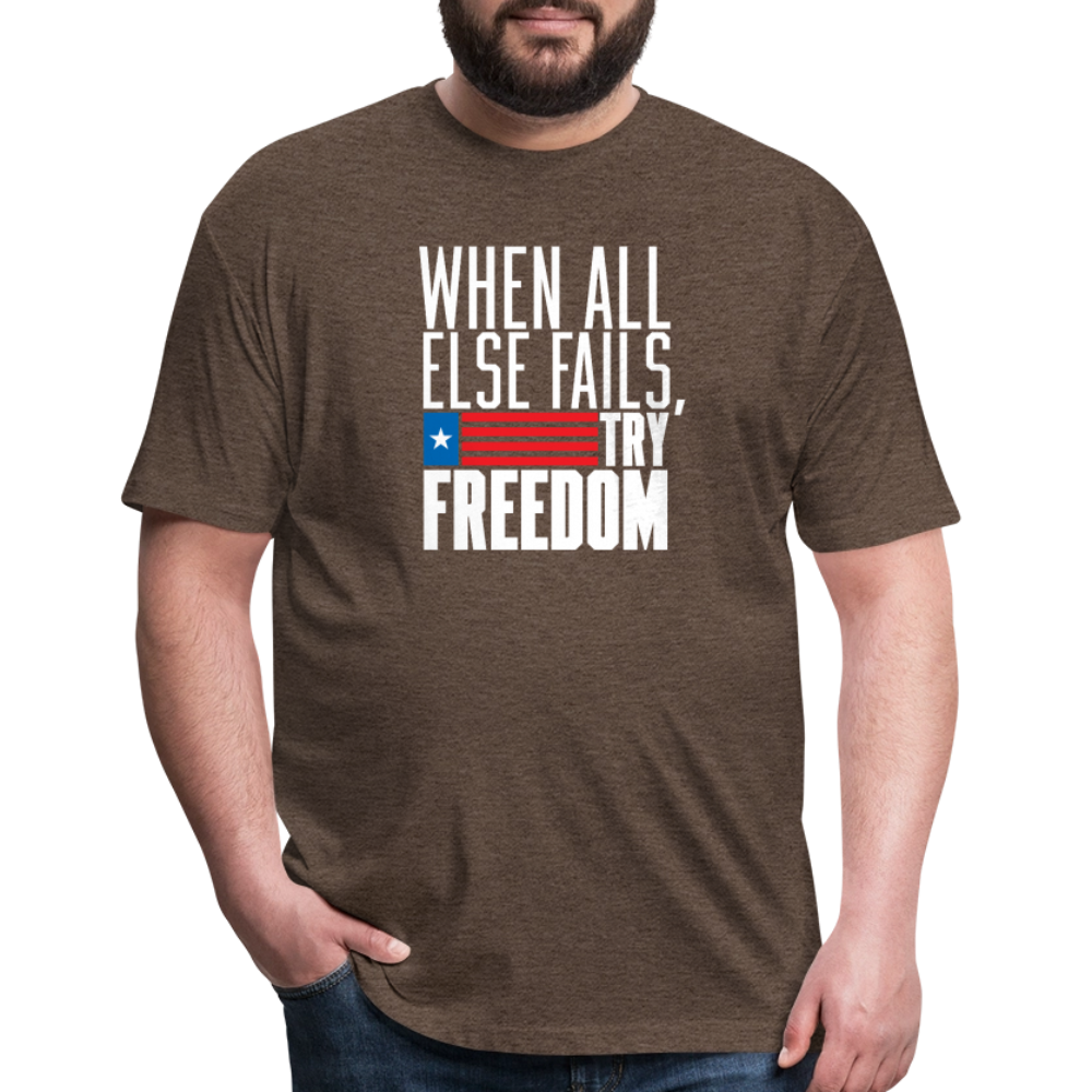 Try Freedom | Men's Tee - heather espresso