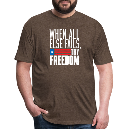 Try Freedom | Men's Tee - heather espresso