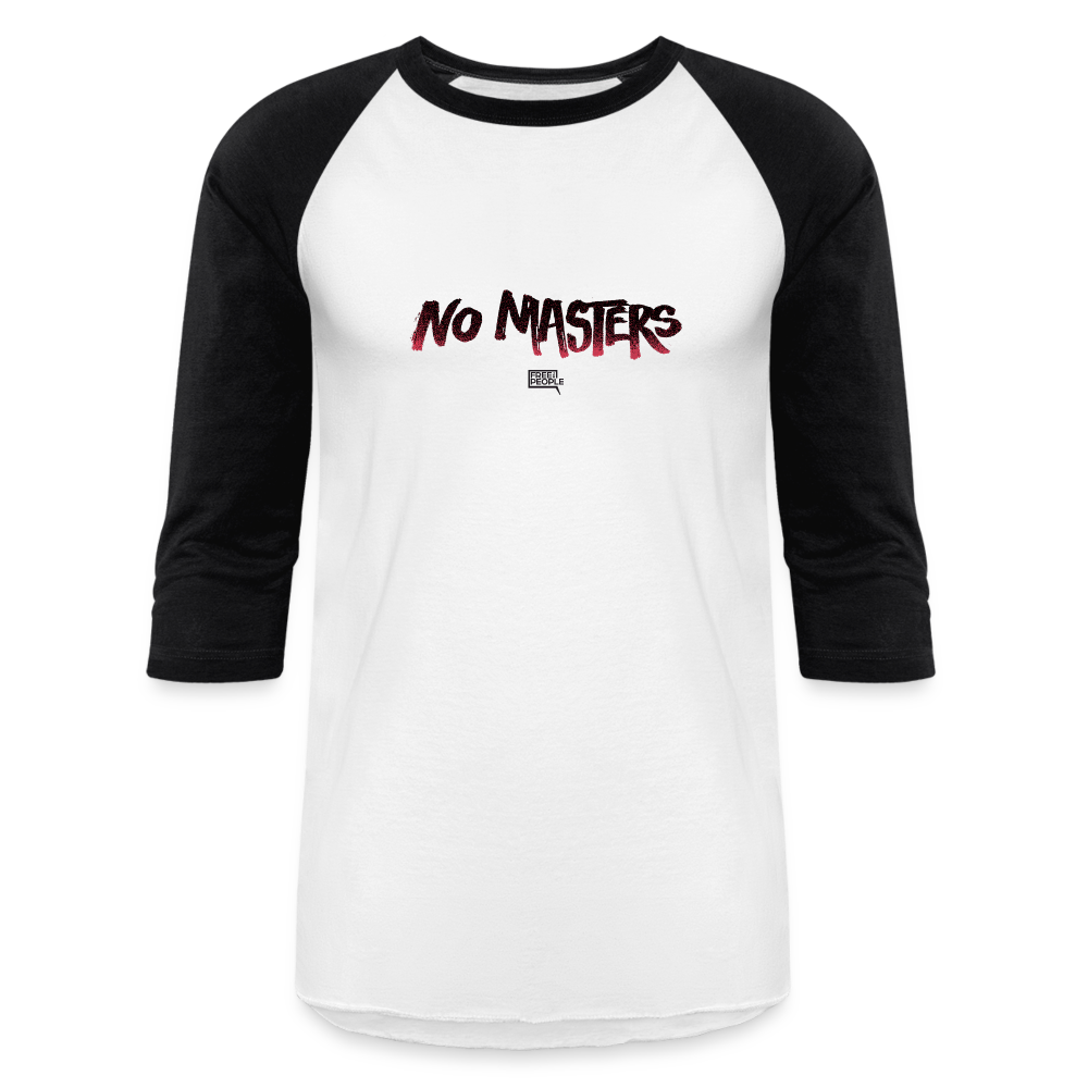 No Masters | Baseball Tee - white/black