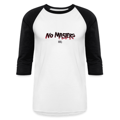 No Masters | Baseball Tee - white/black