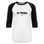 No Masters | Baseball Tee - white/black