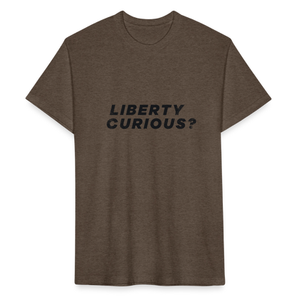 Liberty Curious? | Men's Tee - heather espresso