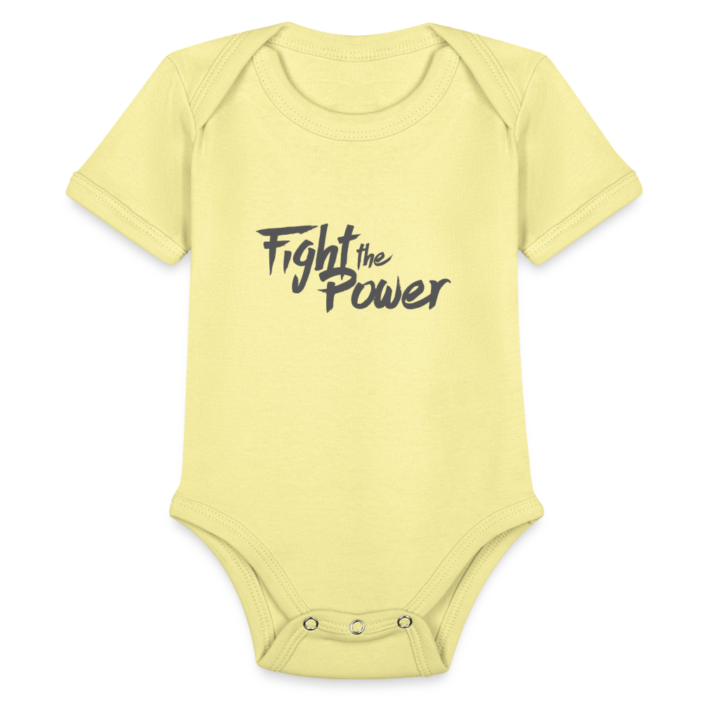 Fight the Power | Baby Onesie - washed yellow