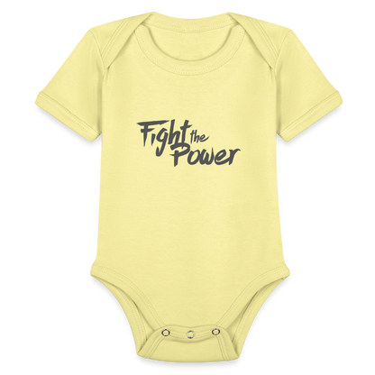 Fight the Power | Baby Onesie - washed yellow