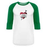 Love, Liberty | Baseball Tee - white/kelly green