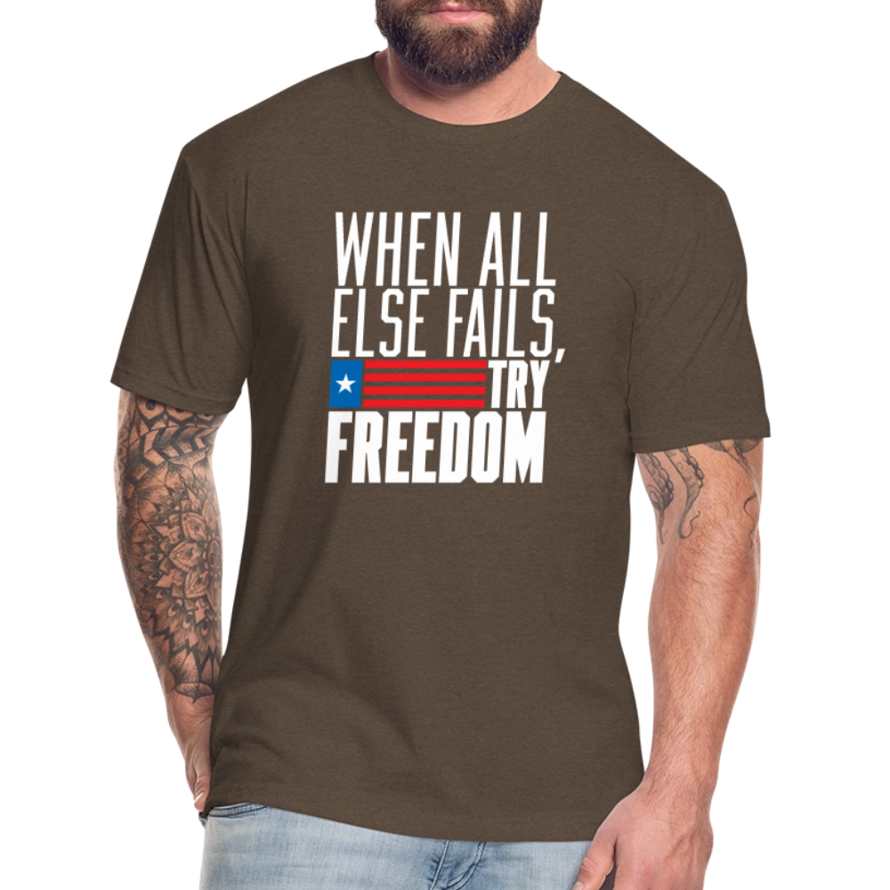 Try Freedom | Men's Tee - heather espresso