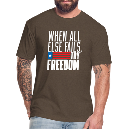 Try Freedom | Men's Tee - heather espresso