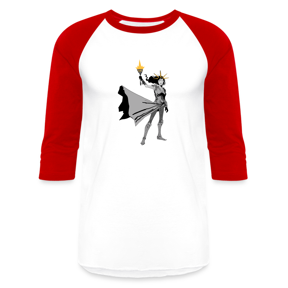 Liberty Hero | Baseball Tee - white/red