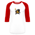 Free the Porcupine | Baseball Tee - white/red