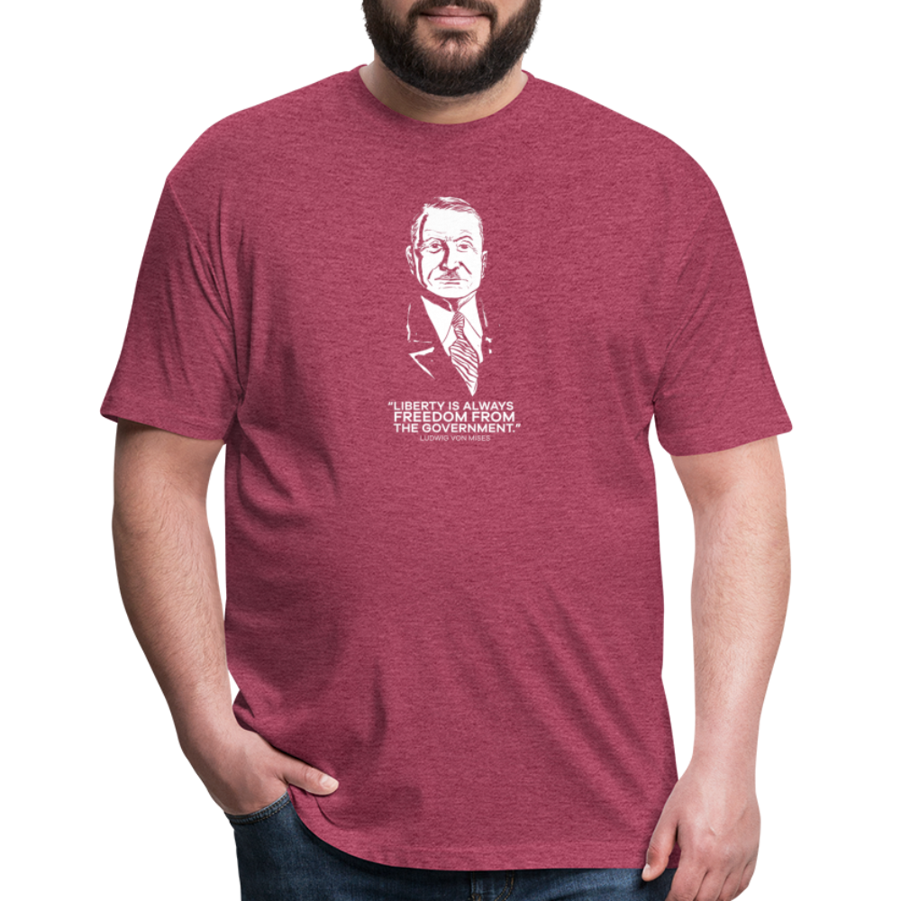 Ludwig von Mises Quote | Men's Tee - heather burgundy