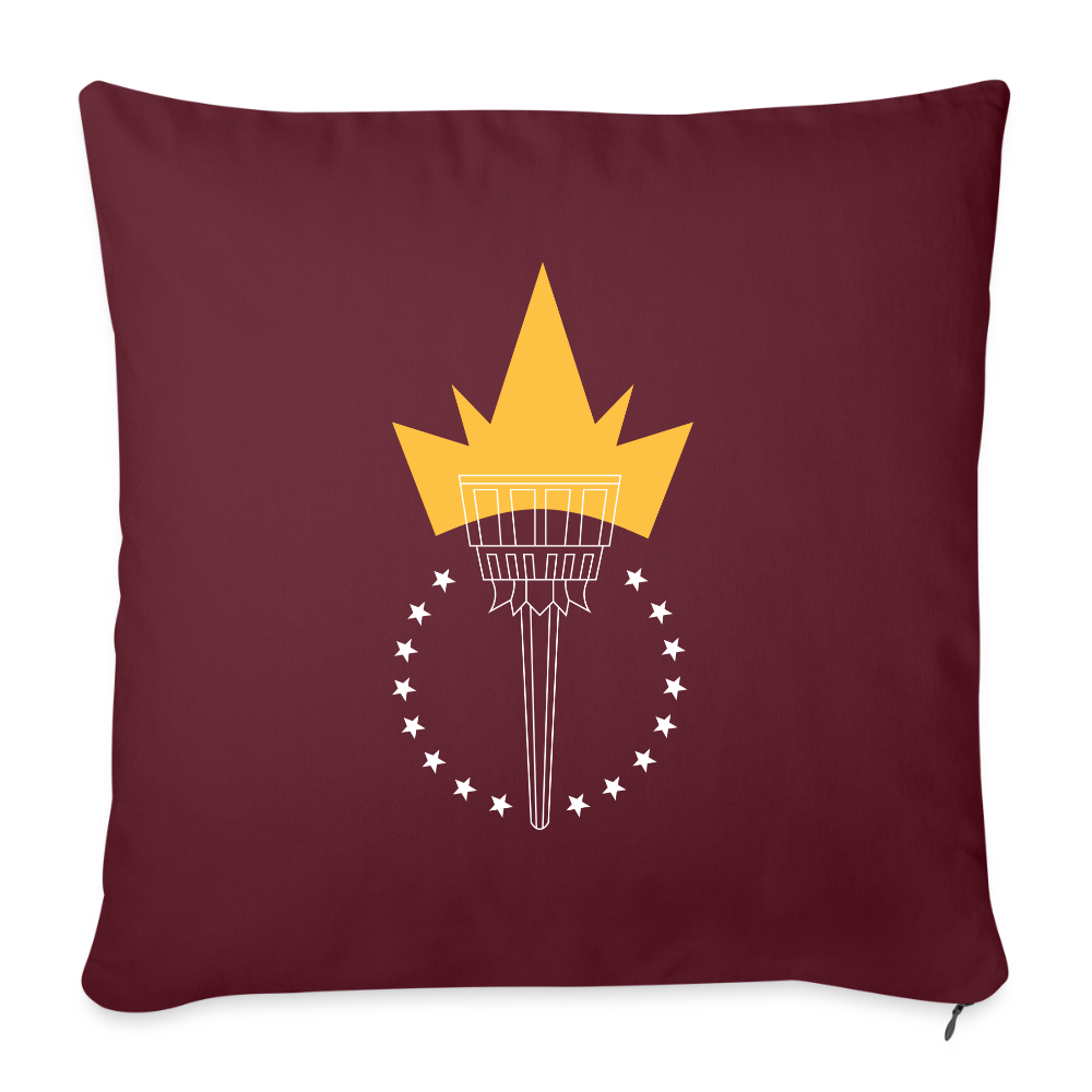 Freedom Torch | Throw Pillow Cover - burgundy