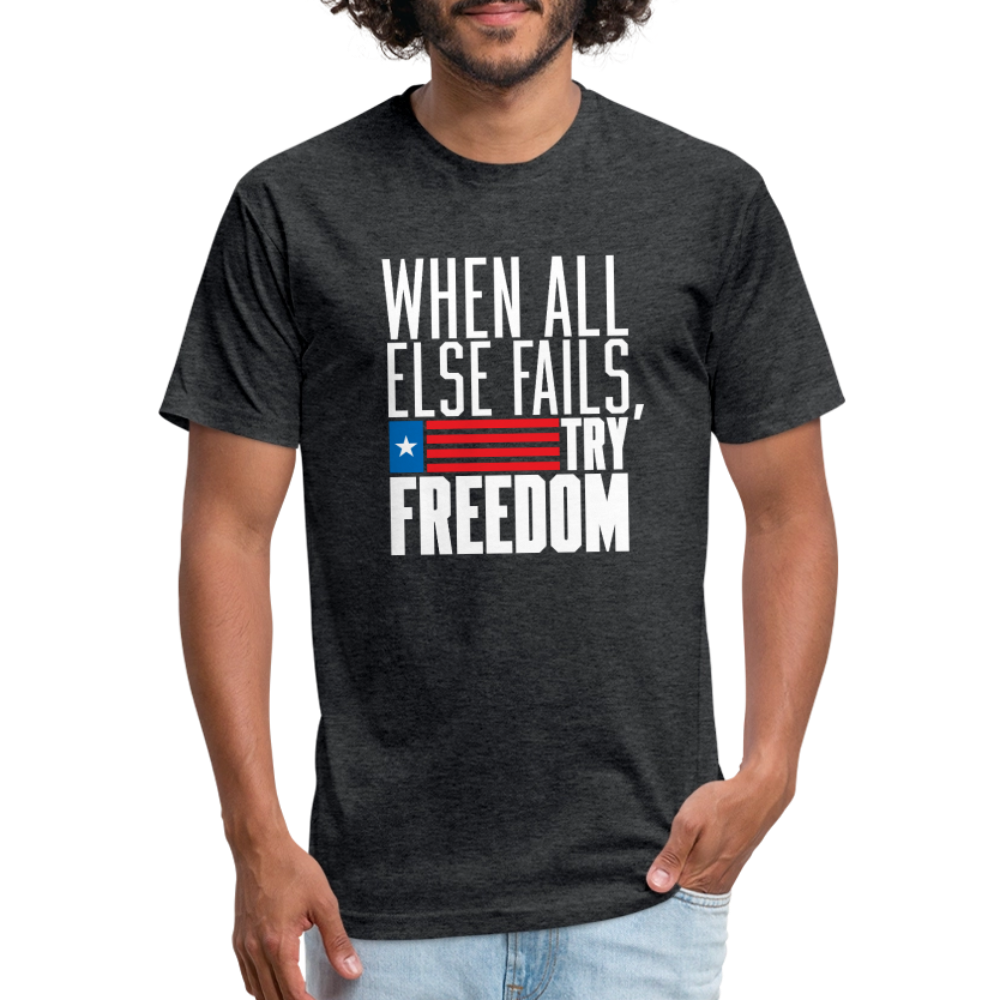 Try Freedom | Men's Tee - heather black