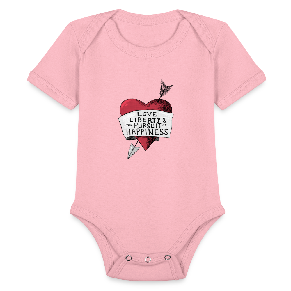 Love, Liberty | Baby Onesie - light pink