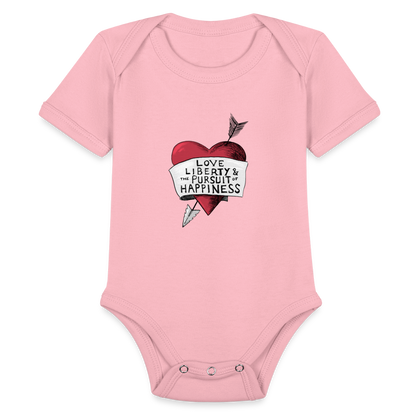 Love, Liberty | Baby Onesie - light pink