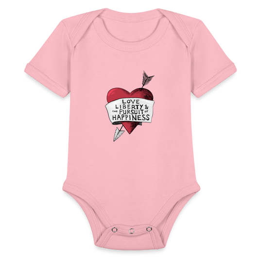 Love, Liberty | Baby Onesie - light pink